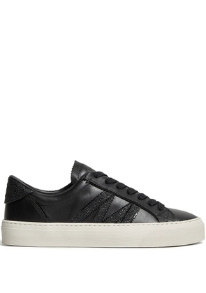 Moncler Monaco2 leather sneakers - Black