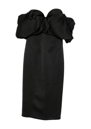 Elisabetta Franchi off-shoulder ruffled midi dress - Black