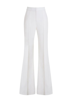 Elie Saab pleated-front flared pants - White