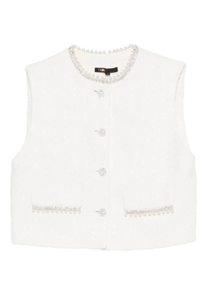 Maje crystal-embellished vest - Neutrals