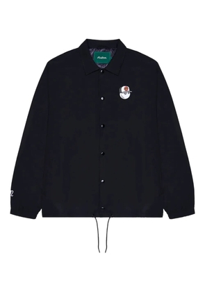 Malbon Golf Santa Cruz embroidered coach jacket - BLACK