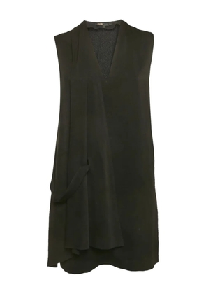 Maje draped sleeveless dress - Black