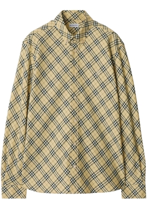 Burberry checked cotton shirt - Neutrals