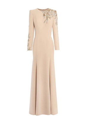 Jenny Packham Honor sequin-embellished maxi dress - Neutrals
