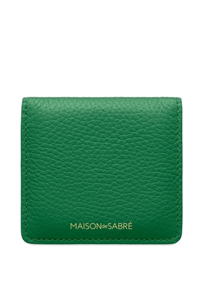 MAISON de SABRÉ magnetic leather compact mirror - Green