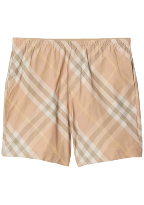 Burberry checked swim shorts - Neutrals