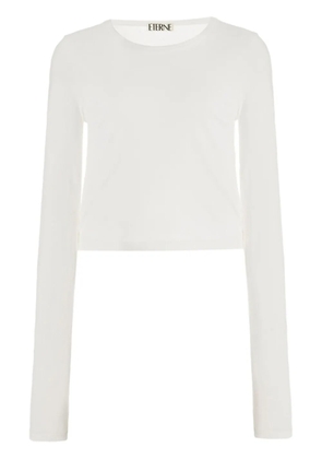 ETERNE round-neck long-sleeved top - Neutrals