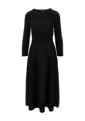 Emporio Armani ribbed midi dress - Black