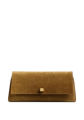 KHAITE flap leather clutch bag - Brown