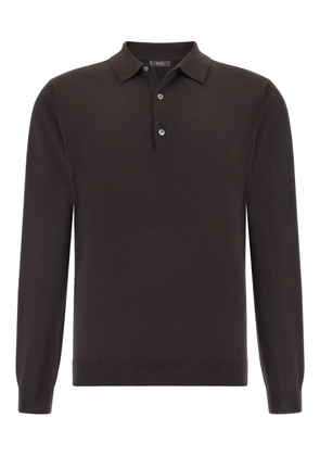 Boggi Milano long-sleeve polo shirt - Brown