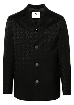 Marine Serre Moon Diamant-jacquard blazer - Black