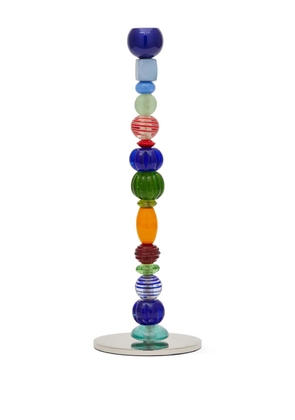 POLSPOTTEN beaded glass candlestick - Blue