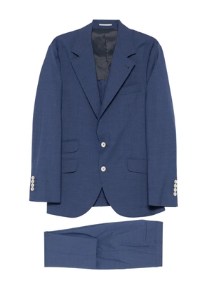 Brunello Cucinelli notched-lapel single-breasted suit - Blue