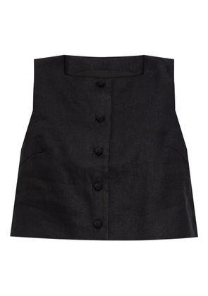 Posse Rio linen vest - Black