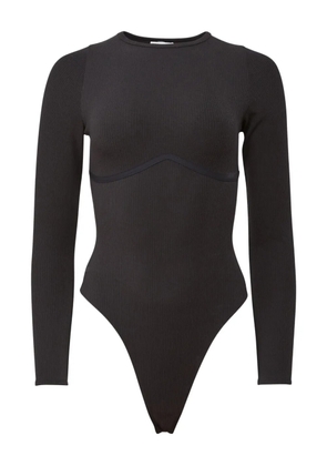 Fleur Du Mal Hourglass ribbed long-sleeve bodysuit - Black