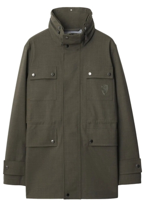Burberry B Shield-embroidered jacket - Green