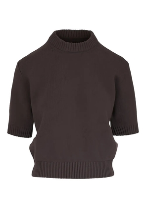 KHAITE Davin short-sleeve top - Brown