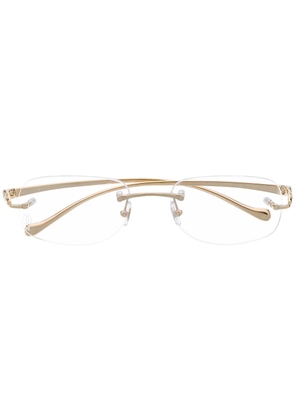 Cartier Eyewear Panthère rectangular frame glasses - Gold