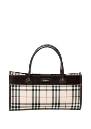 Burberry Pre-Owned check-pattern handbag - Neutrals