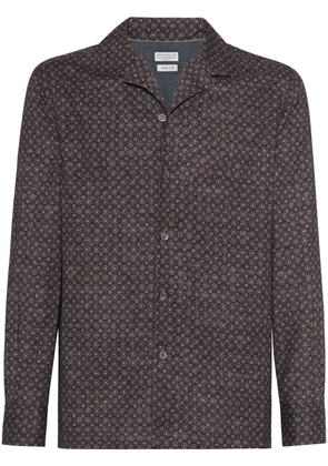 Brunello Cucinelli camp-collar shirt - Brown