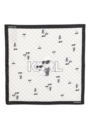 Karl Lagerfeld Ikon scarf - White
