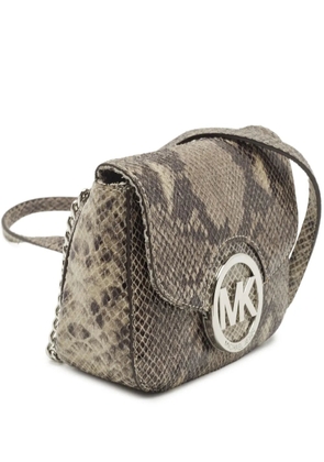 Michael Michael Kors 2000s snakeskin crossbody bag - Grey