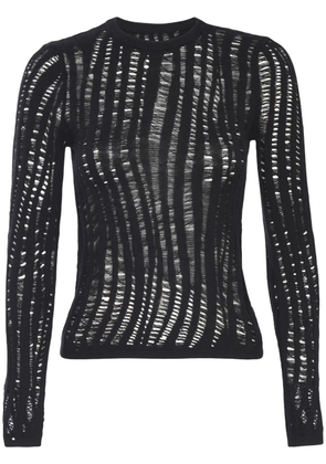 RTA open-knit long-sleeved top - Black