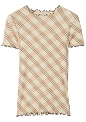 Burberry check T-shirt - Neutrals