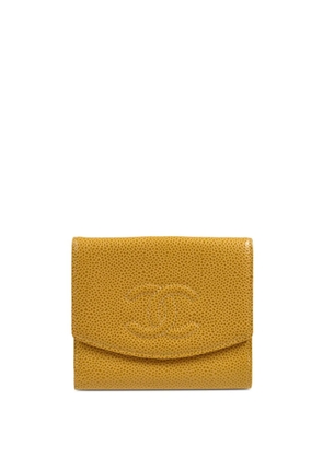 CHANEL Pre-Owned 2003 CC stitch bifold wallet - Neutrals