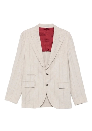 Brunello Cucinelli pinstripe blazer - Neutrals