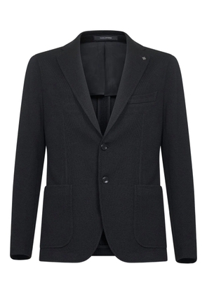 Tagliatore log-detail single-breasted blazer - Black