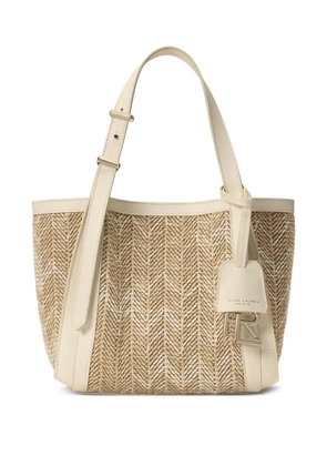 Ralph Lauren Collection small jute tote bag - Neutrals