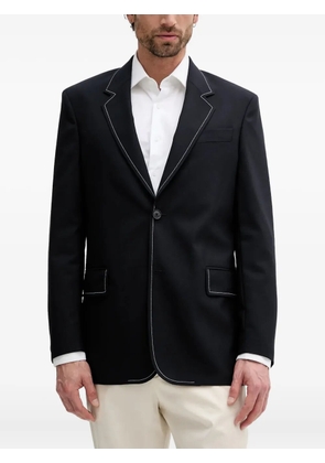 BOSS contrast-stitch single-breasted blazer - Black