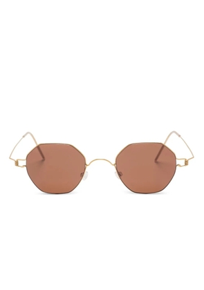 Lindberg Rim geometric-frame sunglasses - Gold