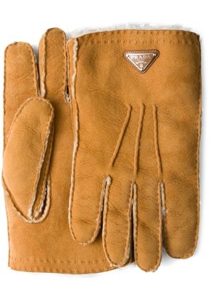 Prada suede gloves - Neutrals