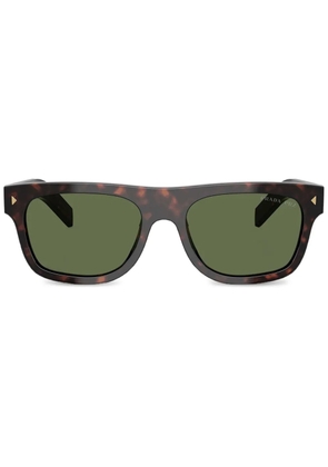 Prada Eyewear logo-plaque sunglasses - Brown