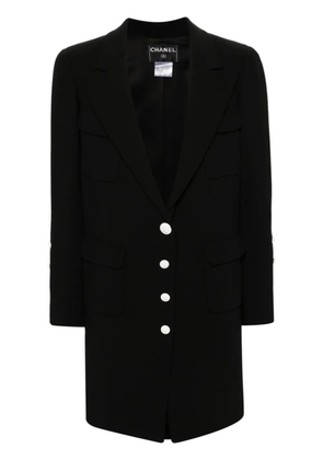 CHANEL Pre-Owned 2007s single-breasted coat - Black