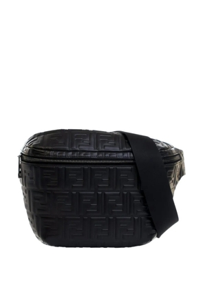 Fendi Pre-Owned 2010-2025 Zucca Embossed Leather belt bag - Black