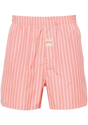 Martine Rose striped mid-rise deck shorts - Pink