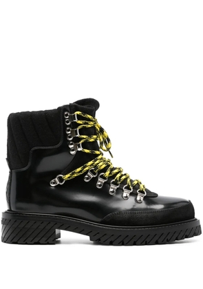 Off-White patent-leather ankle boots - Black