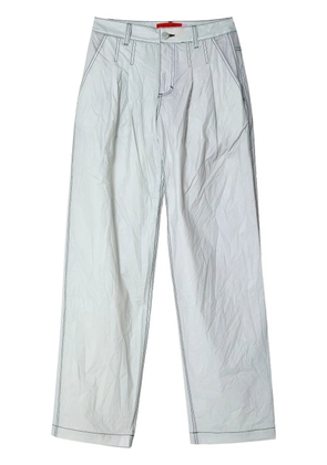 Eckhaus Latta high-shine straight-leg trousers - Blue