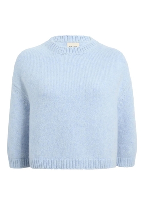 KHAITE Sabina crew-neck cropped sweater - Blue