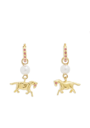 Marni horse-pendant earrings - Gold
