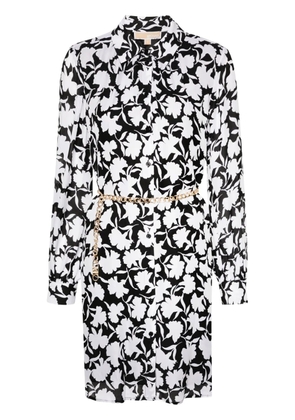 Michael Michael Kors floral crepe mini dress - Black