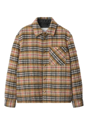 Burberry plaid shirt jacket - Brown