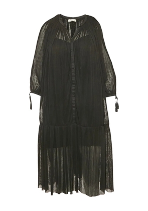 SANDRO plissé drop-waist dress - Black