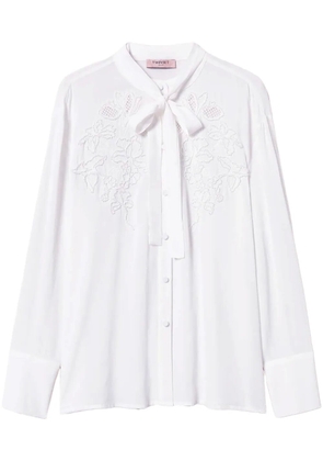 TWINSET embroidered georgette blouse - White