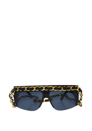 CHANEL Pre-Owned 1990-2000s chain-link sunglasses - Black