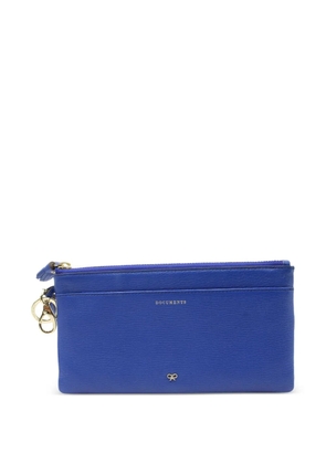 Anya Hindmarch pocket zip-top clutch bag - Blue