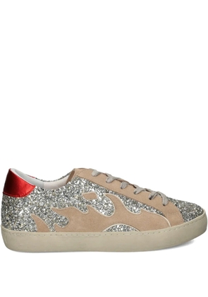 Gamin flame-embellished sneakers - Neutrals